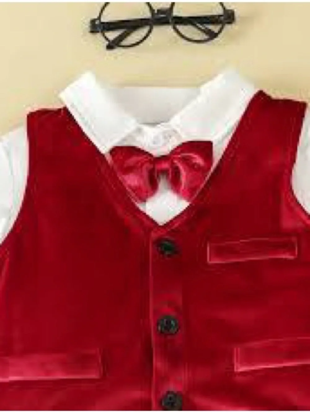 GYMBOREE ~ Boys Velvet Vest - All Dressed Up - Red / Size 5